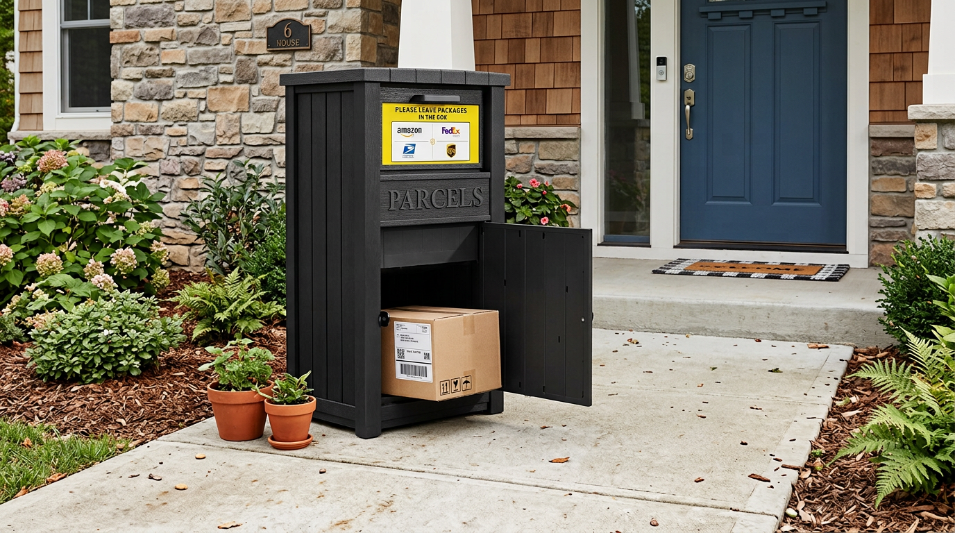 LHBGO Package Delivery Box with delivery sign